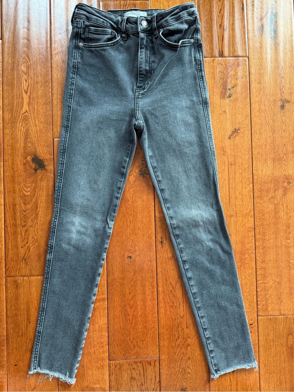Free People High-Rise Washed Black Skinny Jeans